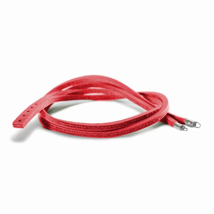 Troll Beads Bracelet Leather & Sterling Silver 45cm Red L510545 -Troll Beads