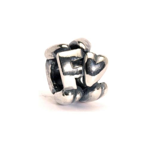 Troll Beads Letter F Sterling Silver 1144F -Troll Beads