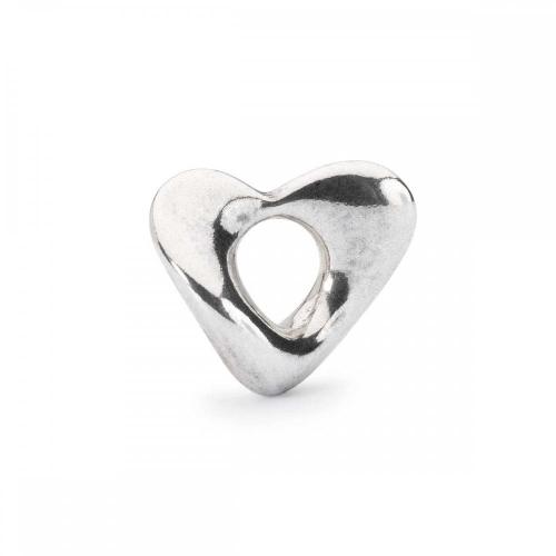 Troll Beads Soft Heart Small Sterling Silver TAGBE10158 -Troll Beads