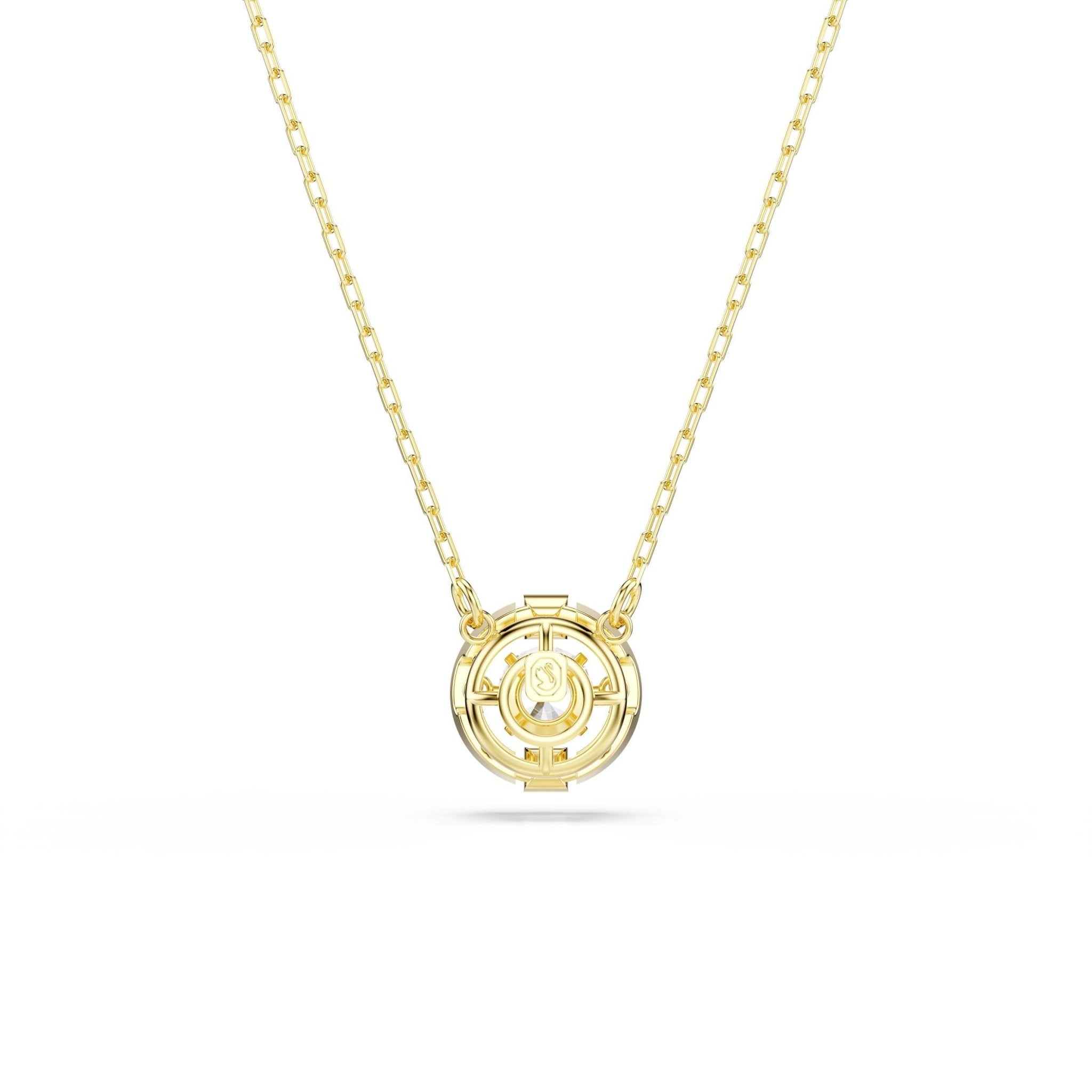Una Angelic pendant, Mixed cuts, White, 18K gold finish -Swarovski