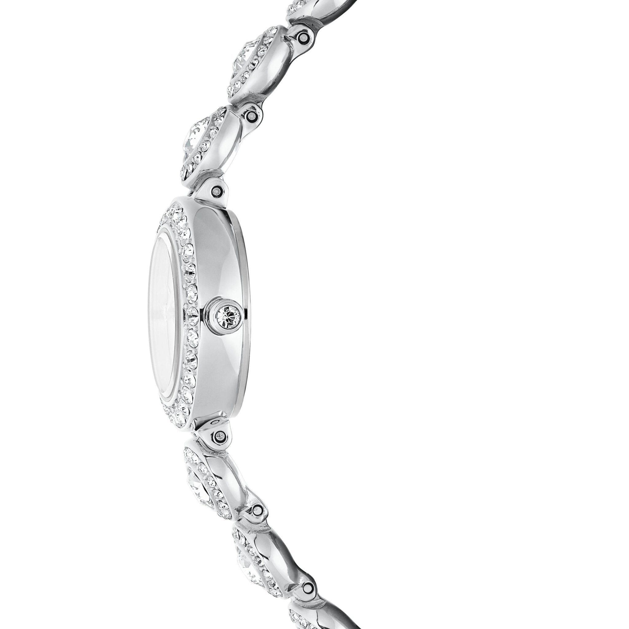 Una Angelic watch, Crystal bracelet, Silver tone, Stainless steel -Swarovski