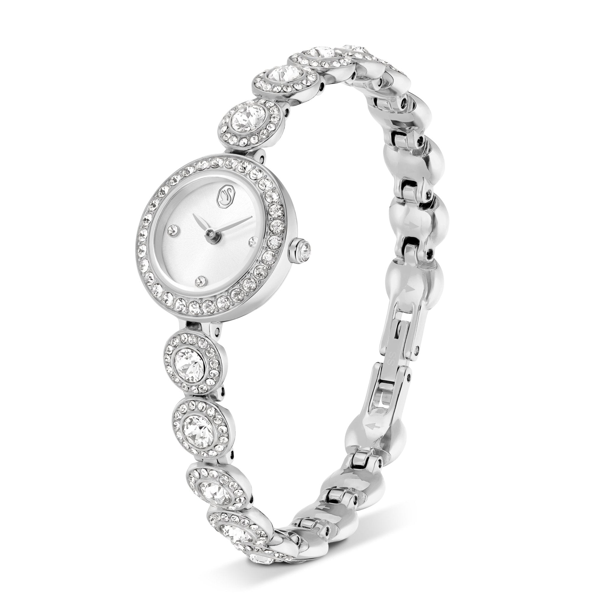 Una Angelic watch, Crystal bracelet, Silver tone, Stainless steel -Swarovski