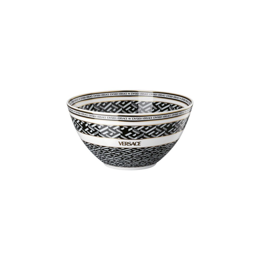 Versace Bowl La Greca Signature Black 18cm -Versace