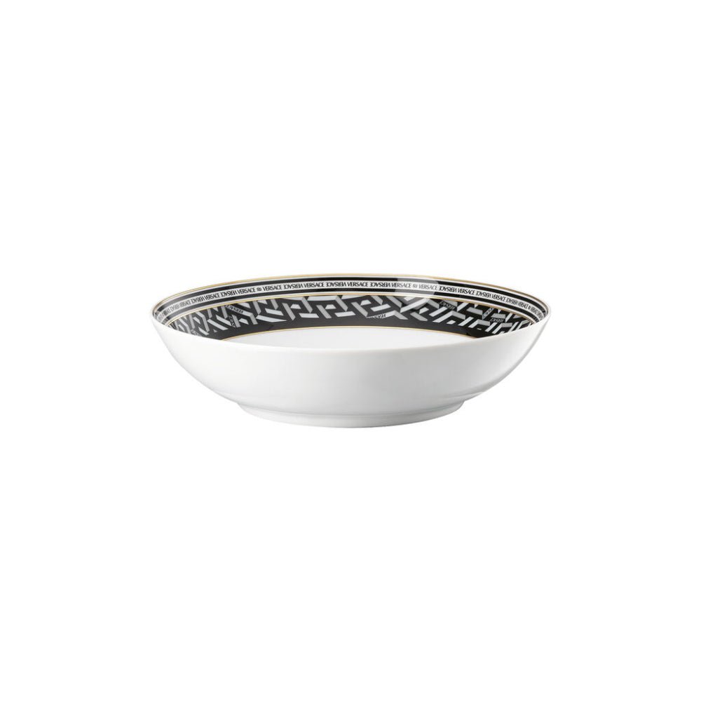 Versace Deep Plate La Greca Signature Black 22cm -Versace
