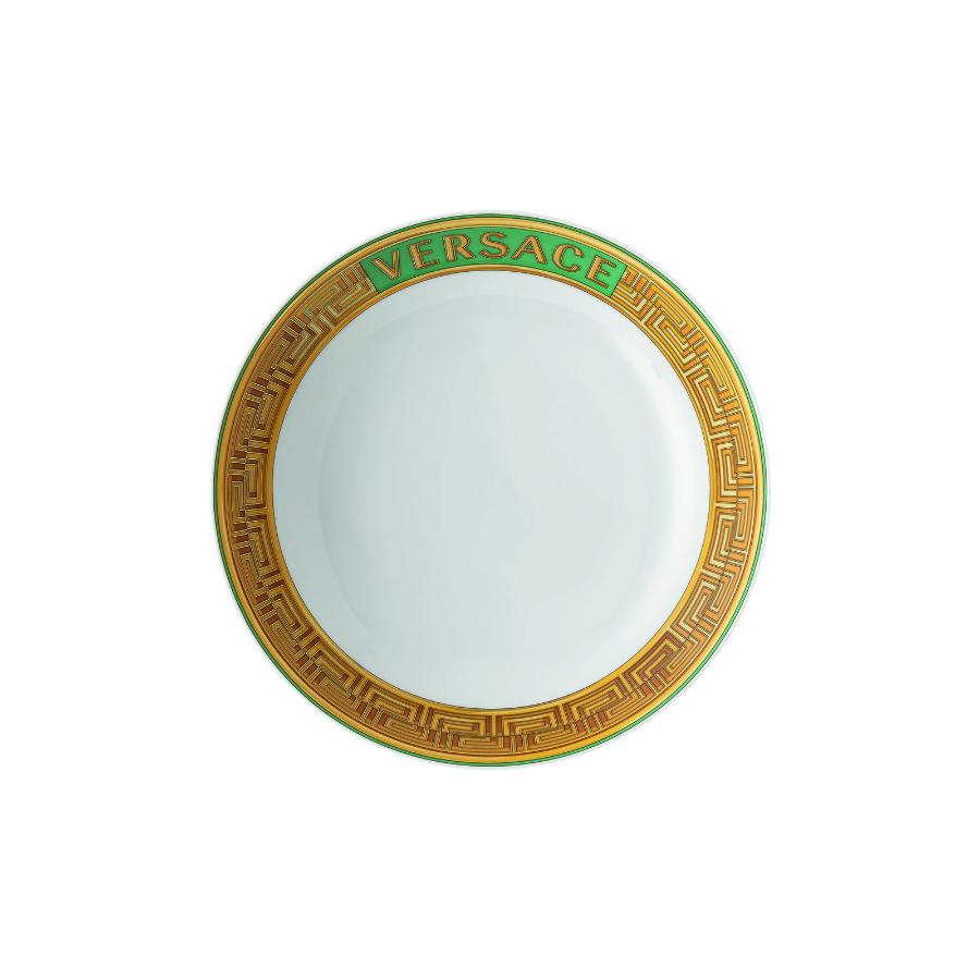 Versace Plate Deep Medusa Amplified Green Coin 22Cm -Versace