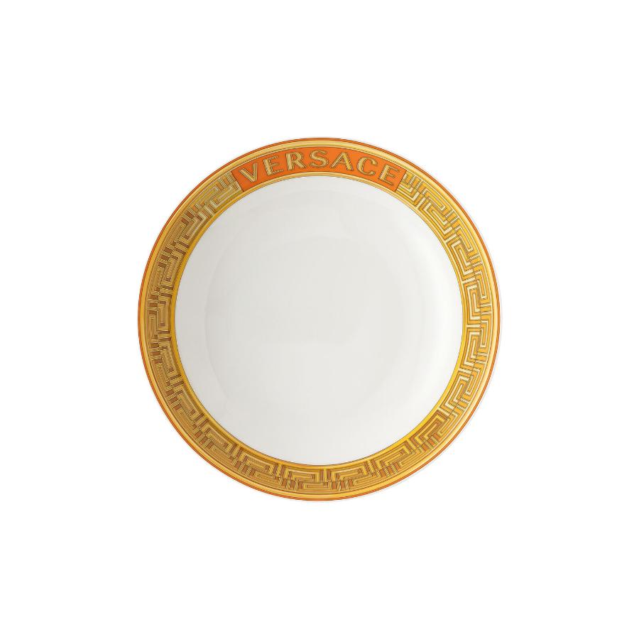 Versace Plate Deep Medusa Amplified Orange Coin 22Cm -Versace