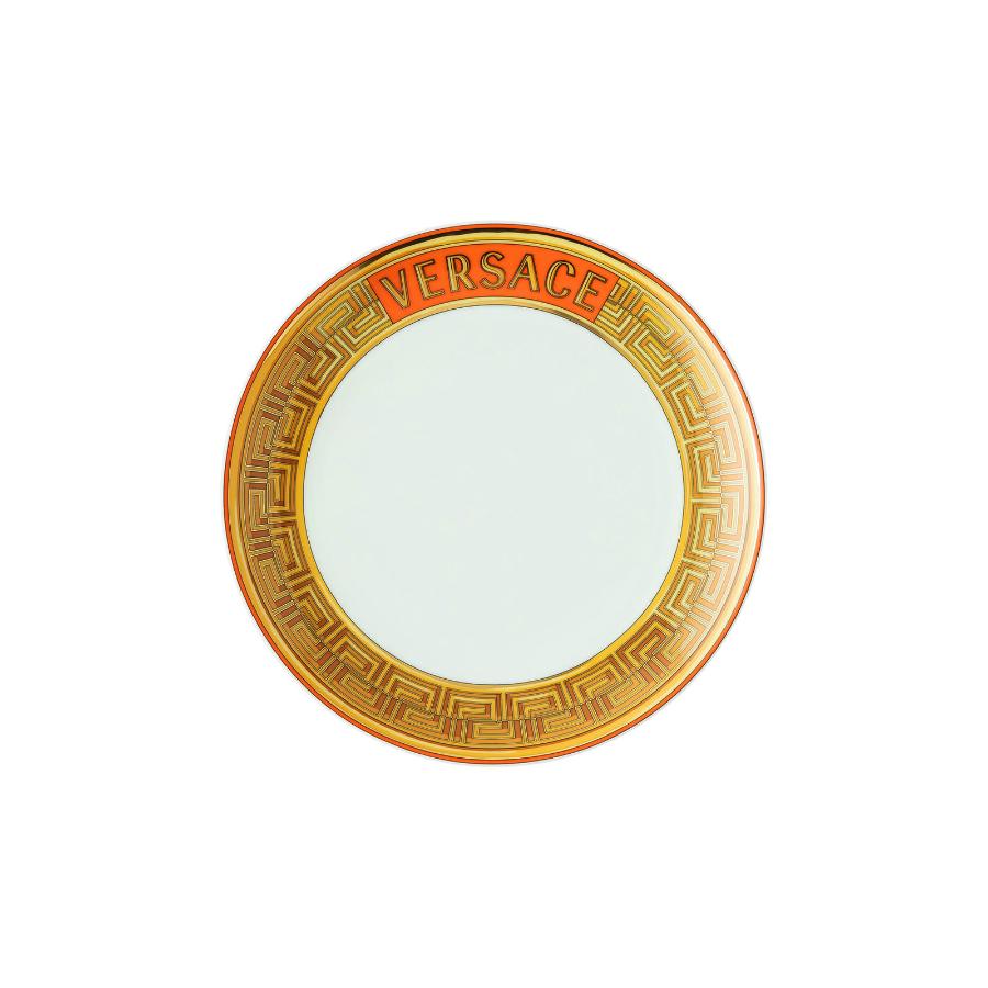 Versace Plate Medusa Amplified Orange Coin 21Cm -Versace
