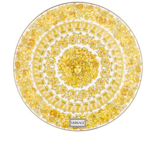 Versace Service Plate Medusa Rhapsody (White and Gold)(33cm) -Versace