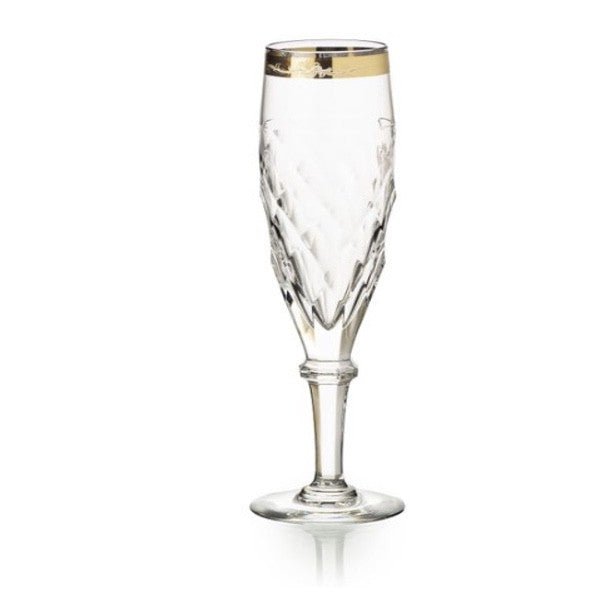 Vista Alegre Atlantis Flute Palazzo Gold Pair 160ml -Vista Alegre Atlantis