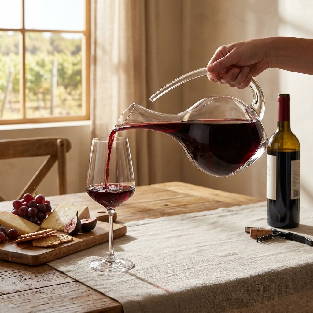 Bohemia Crystal decanter with a plain horizontal design, 1250ml capacity, clear glass, showcasing elegant craftsmanship.