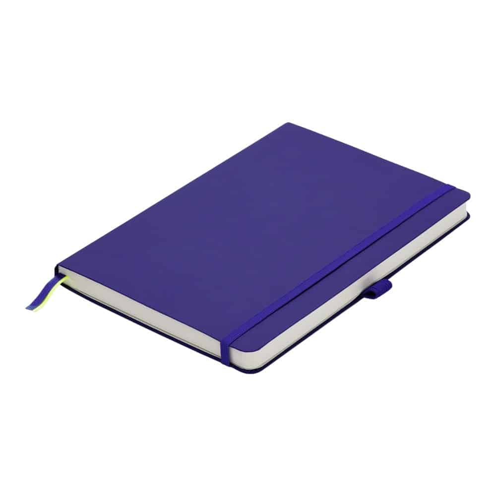 Lamy A5 Softcover Notebook with black cover and lined pages, ideal for writing and note-taking.