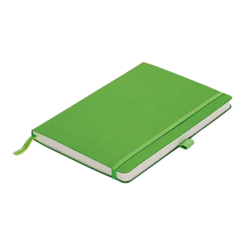 Lamy A5 Softcover Notebook with black cover and lined pages, ideal for writing and note-taking.