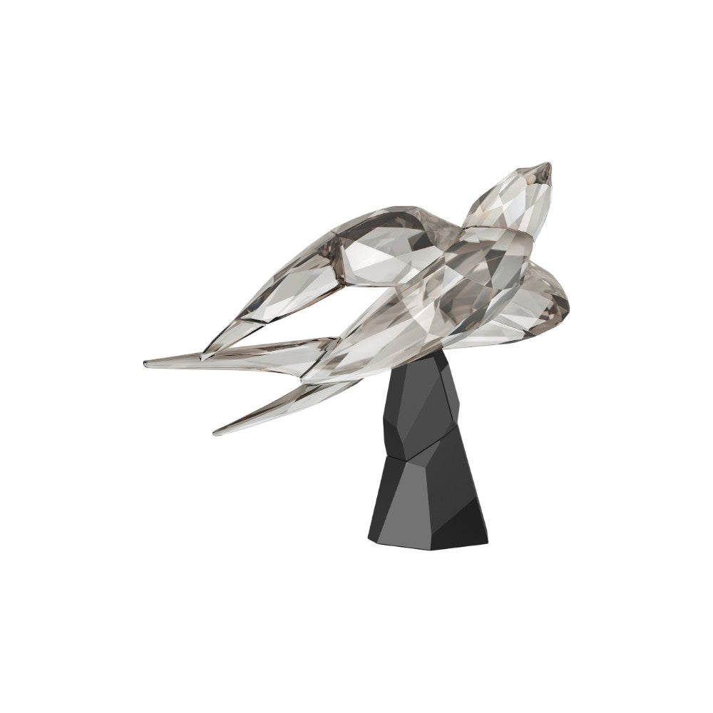 Swarovski Soulmates Swallow figurine with sparkling crystal details, representing love and connection.