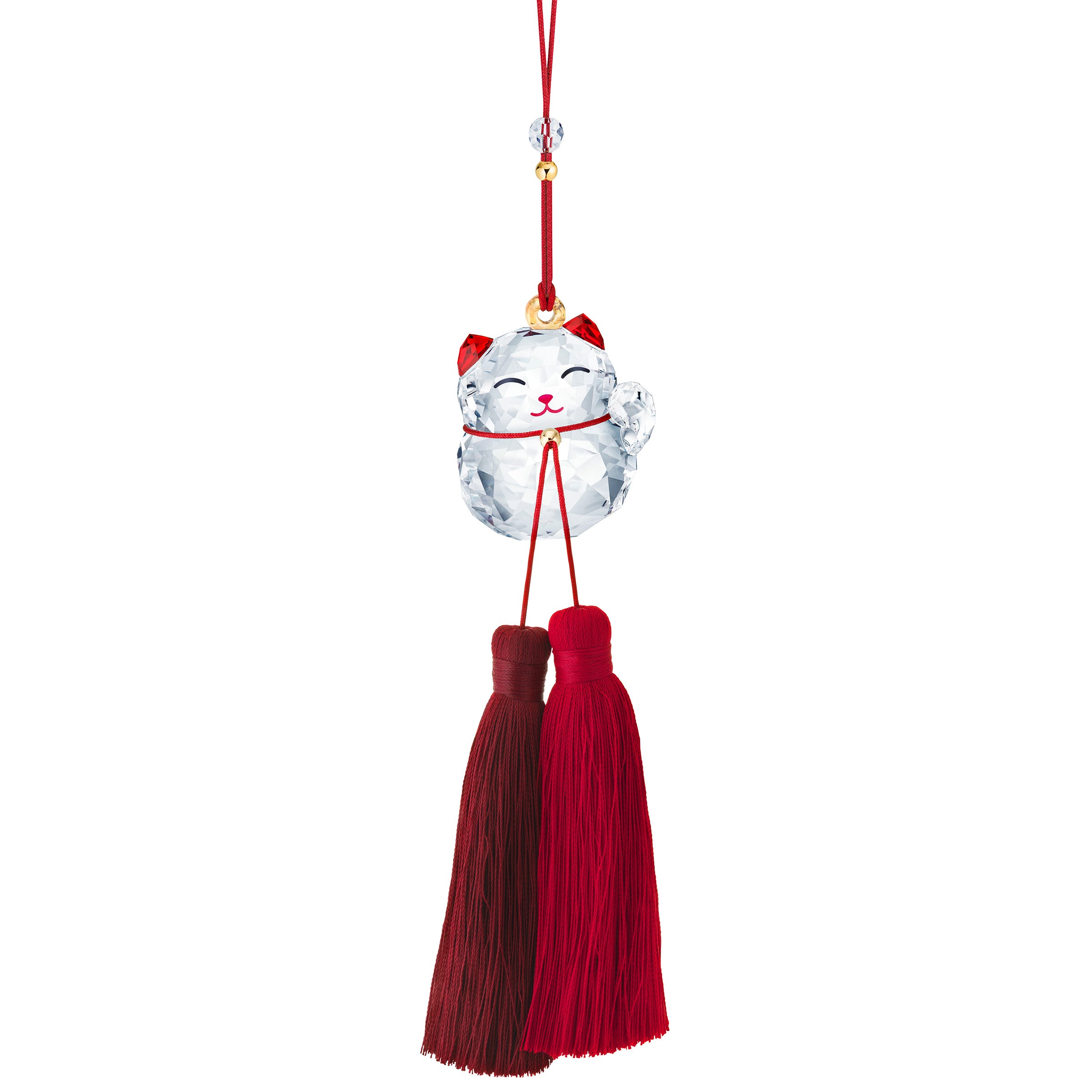 Swarovski Lucky Cat Ornament featuring sparkling crystal details and a traditional lucky cat design.