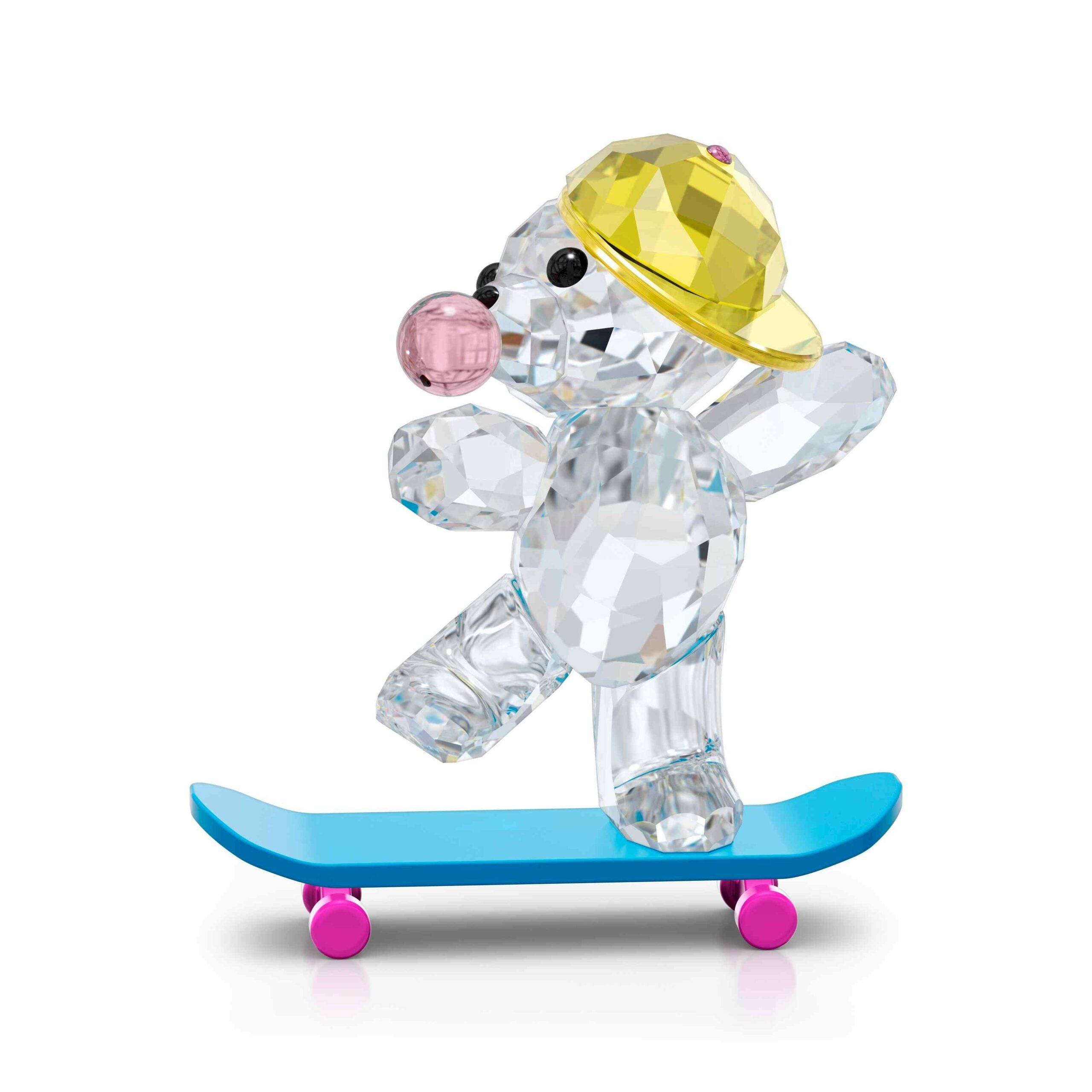 Swarovski Kris Bear Skaterbear ornament featuring a crystal bear with skates and winter-themed details, decorative and collectible.