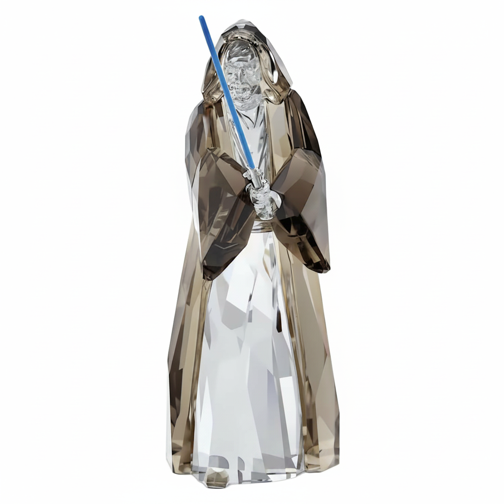 Swarovski Star Wars Obi-Wan Kenobi crystal figurine, detailed and sparkling collectible figure from the Swarovski Star Wars collection.