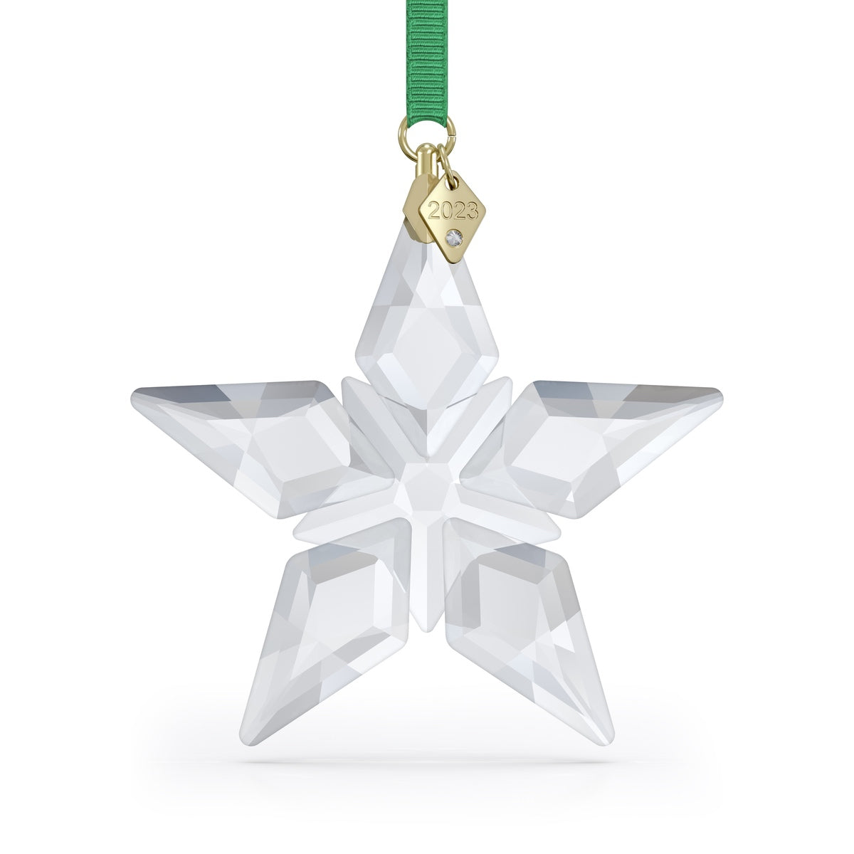Swarovski Annual Edition Ornament 2023 sparkling crystal Christmas decoration with intricate design and silver-tone accents.