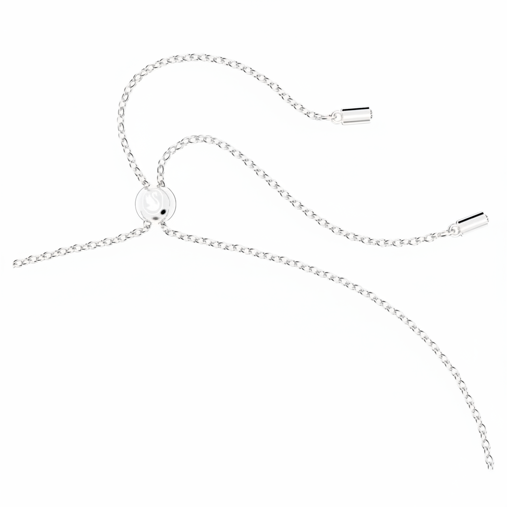 Swarovski Stella Pendant with mixed cut white crystals, star shape, rhodium-plated jewelry piece.