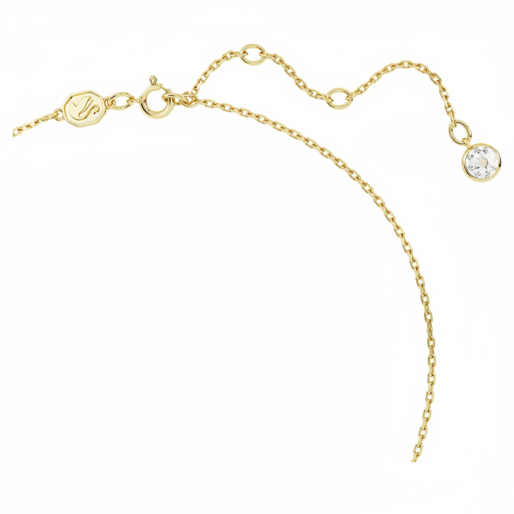 Red Swarovski Chroma pendant Heart with gold-tone plating, showcasing a sparkling, heart-shaped jewelry piece with intricate detailing.
