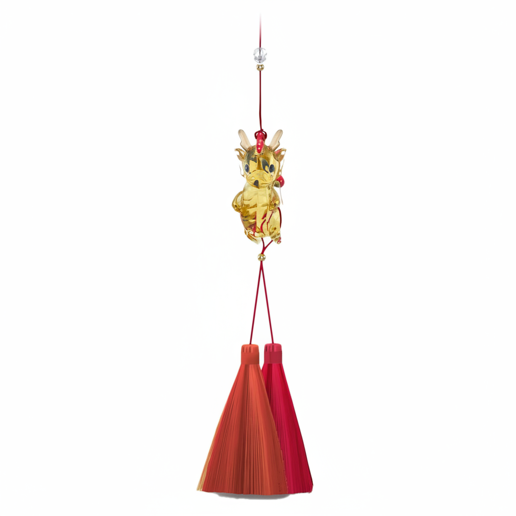 Swarovski Asian Symbols Dragon figurine with clear crystal details and intricate design, showcasing craftsmanship and elegance.