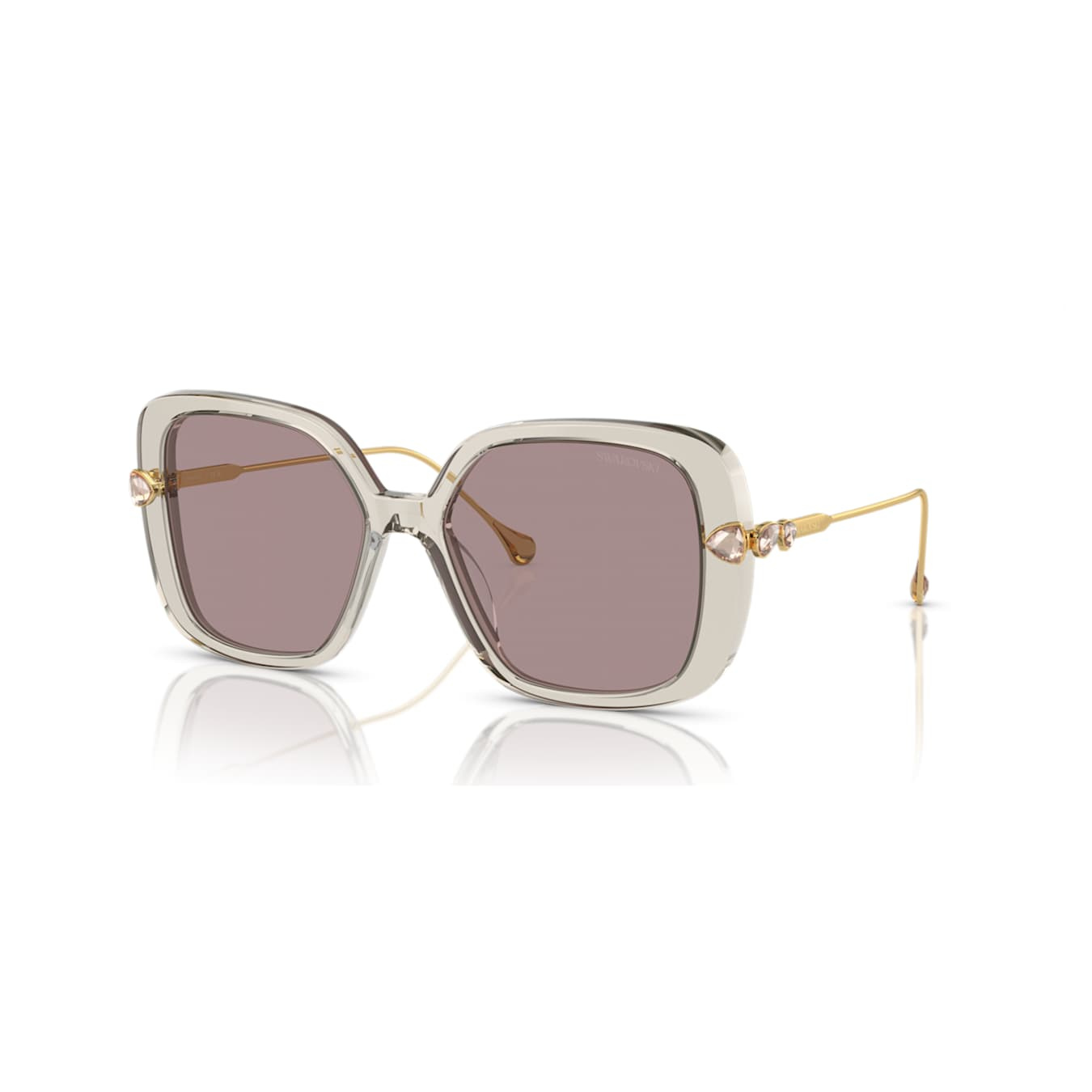 Swarovski Mesera SK6011EL purple sunglasses with rounded frames and gradient lenses, stylish and elegant accessory.