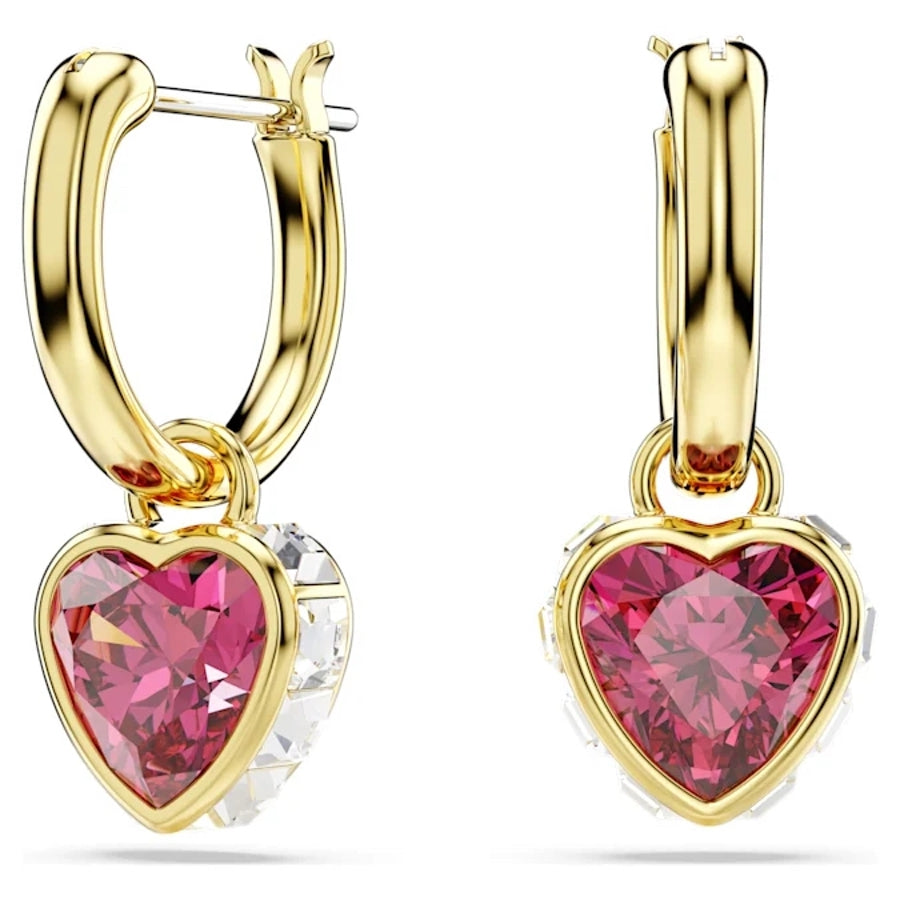 Swarovski Chroma Drop Earrings with sparkling crystal drops and silver-tone hooks, elegant jewelry for special occasions.