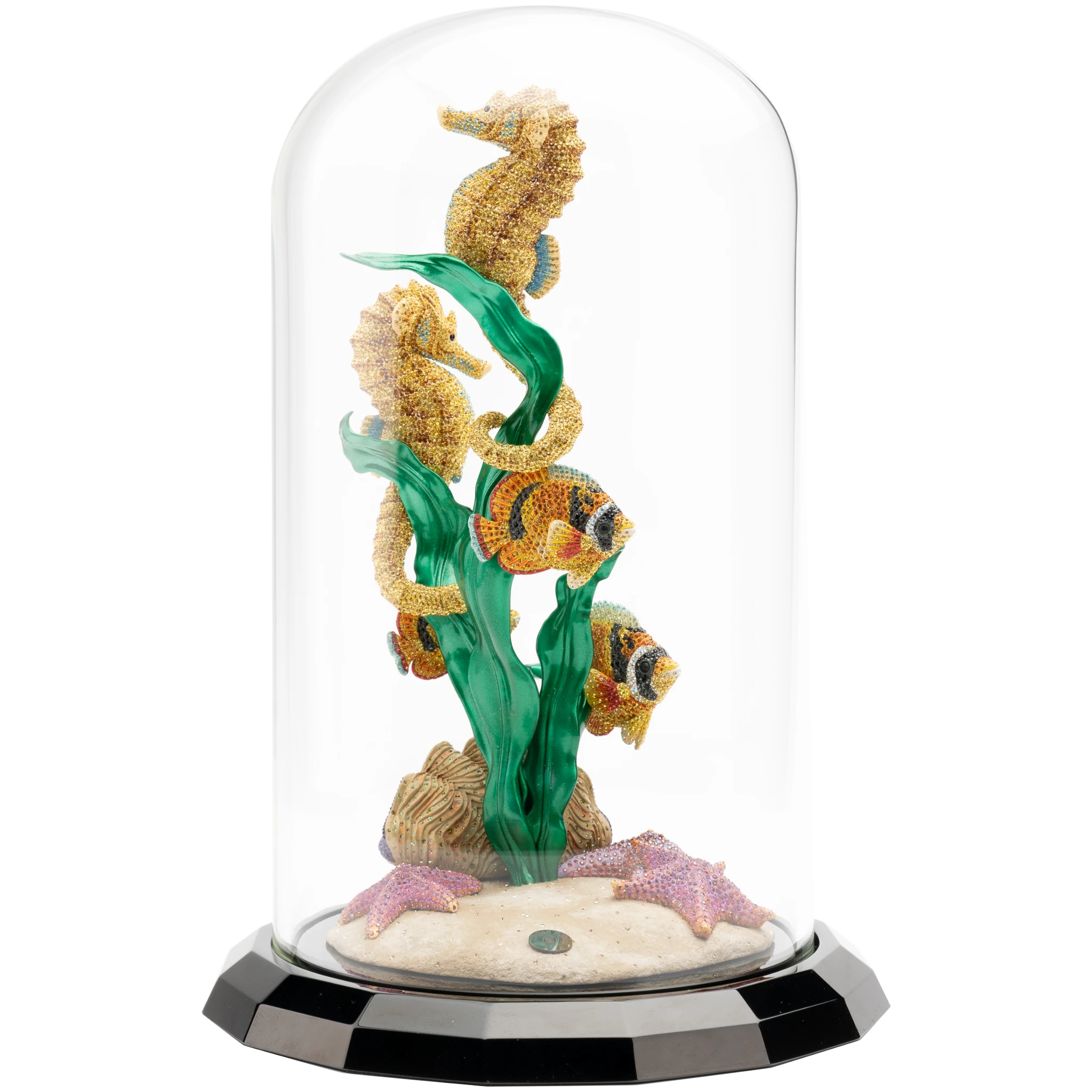 Swarovski Crystal Myriad Hippocampus Kuda figurine, limited edition, featuring intricate crystal details and a majestic horse design.