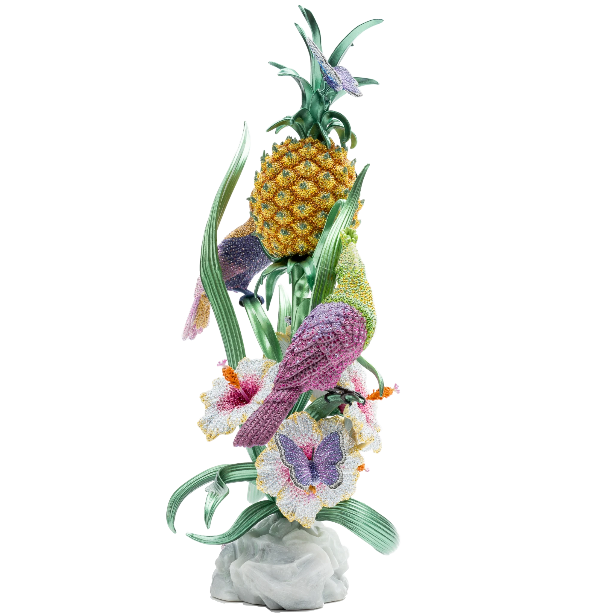 Swarovski Crystal Myriad Tropical Scene limited edition decorative ornament with vibrant tropical crystal design
