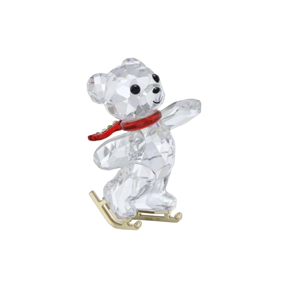Swarovski Kris Bear 130th Anniversary crystal figurine with detailed design and sparkling accents, celebrating Swarovski's milestone.