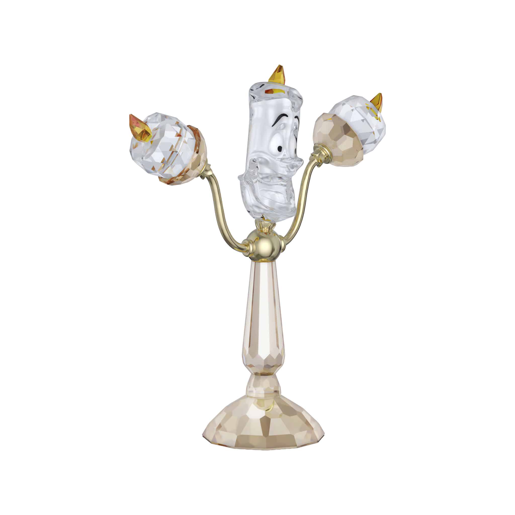 Swarovski Lumière figurine from Beauty and the Beast collection, sparkling crystal sculpture of Lumière with detailed design.