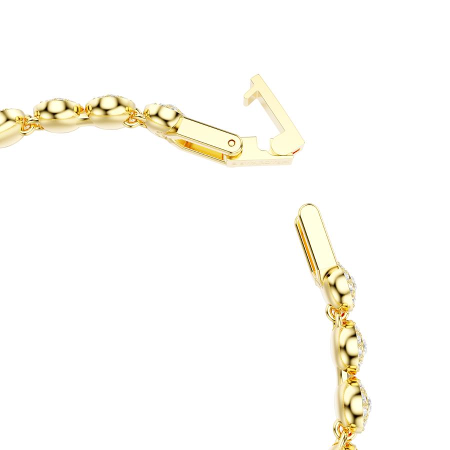 Swarovski Una Angelic jewelry set featuring round cut white crystals with gold-tone plated finish.