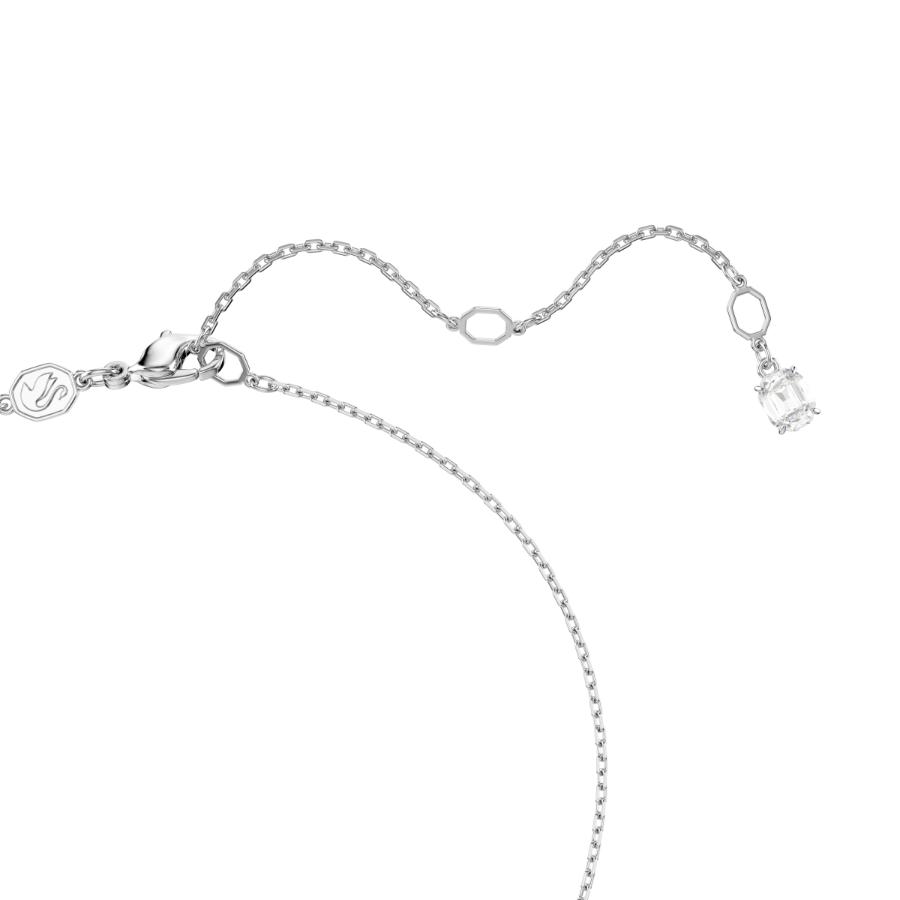 Swarovski Ariana Grande x Swarovski jewelry set with mixed cut, heart-shaped white crystals, rhodium-plated finish.