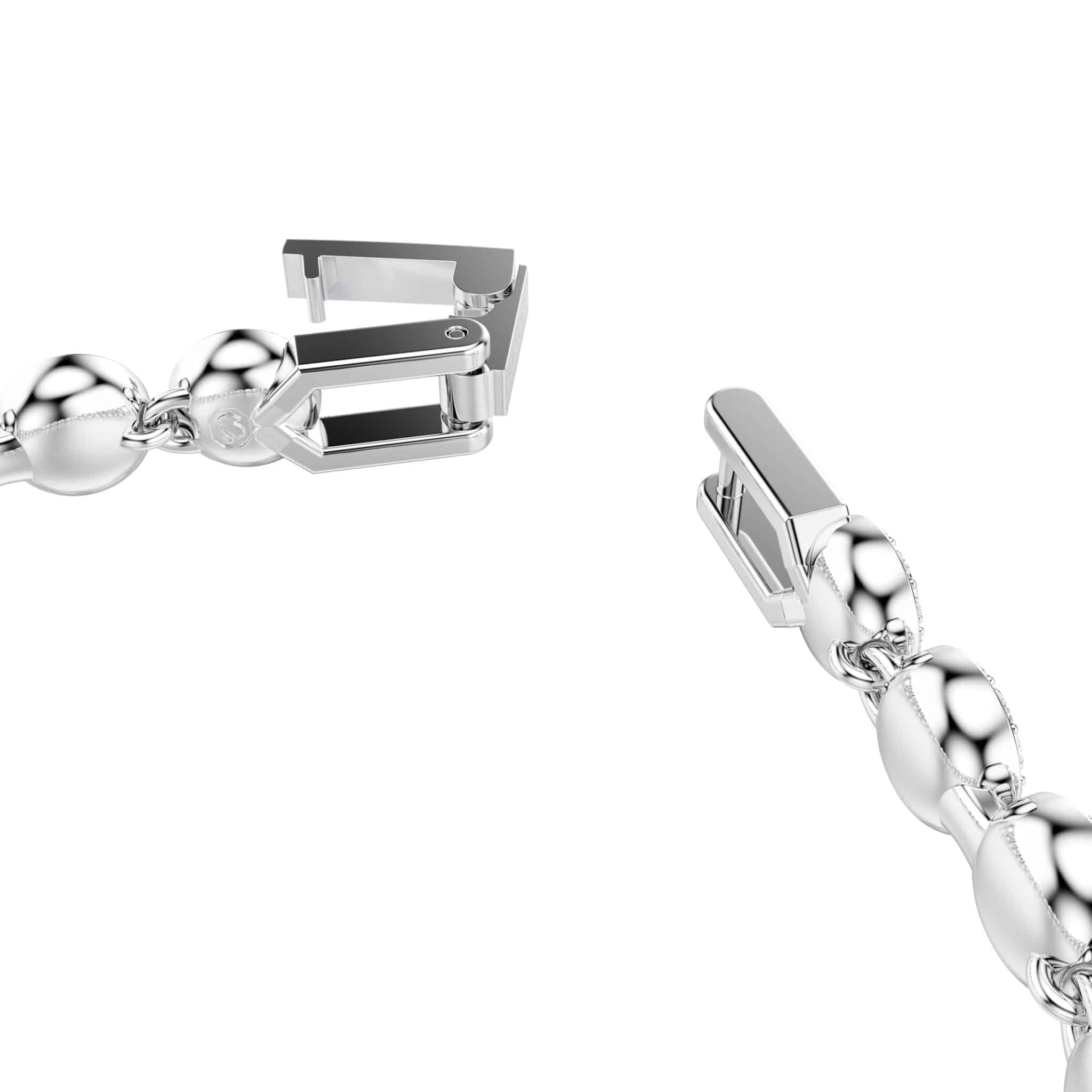 Swarovski Una Angelic Tennis Bracelet featuring sparkling crystals and delicate silver chain with intricate angelic design.