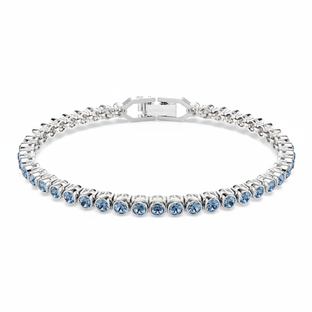 Swarovski Imber bracelet featuring sparkling crystal beads and a sleek silver-tone clasp. Elegant jewelry accessory.