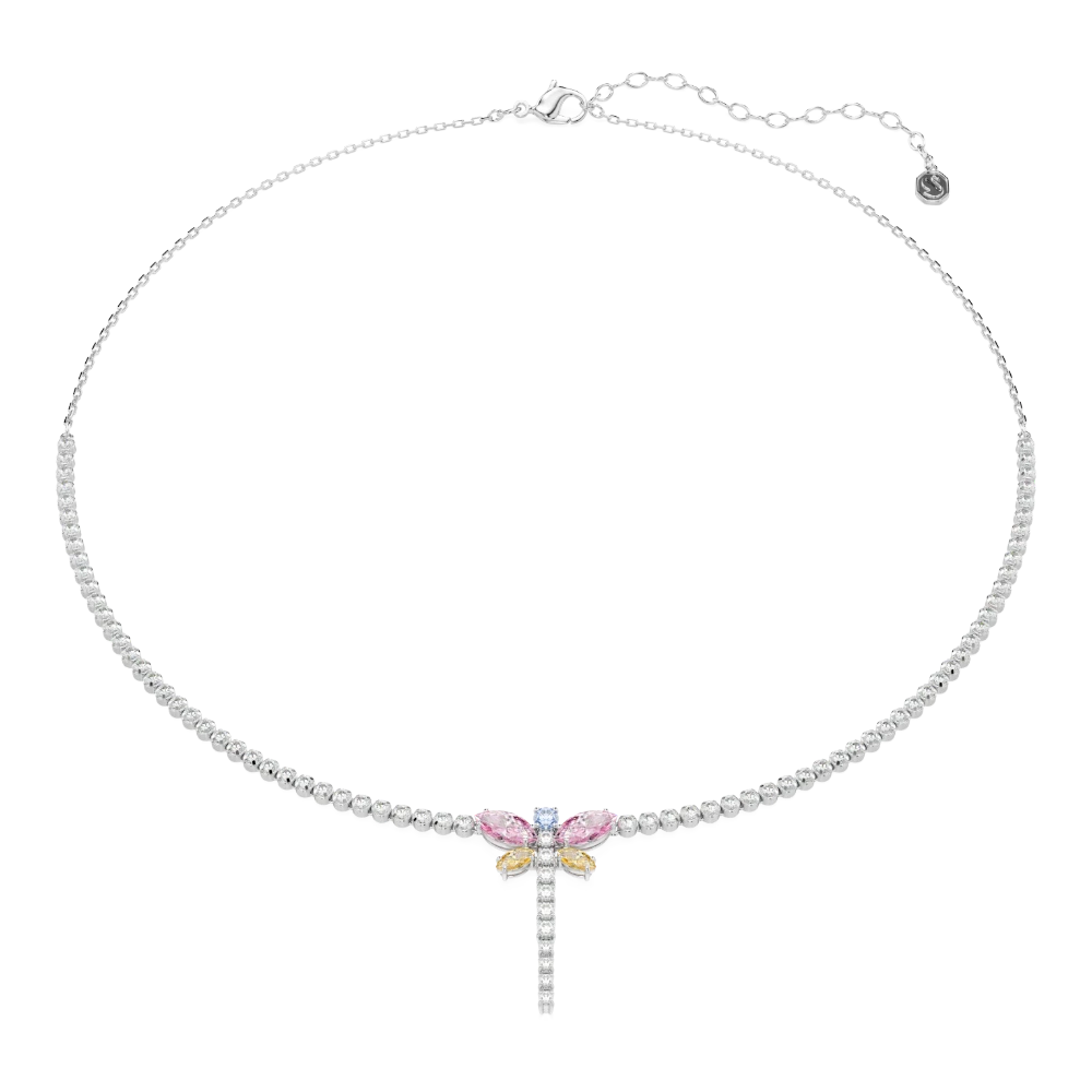 Ariana Grande x Swarovski Tennis Y necklace, Mixed cuts, Dragonfly