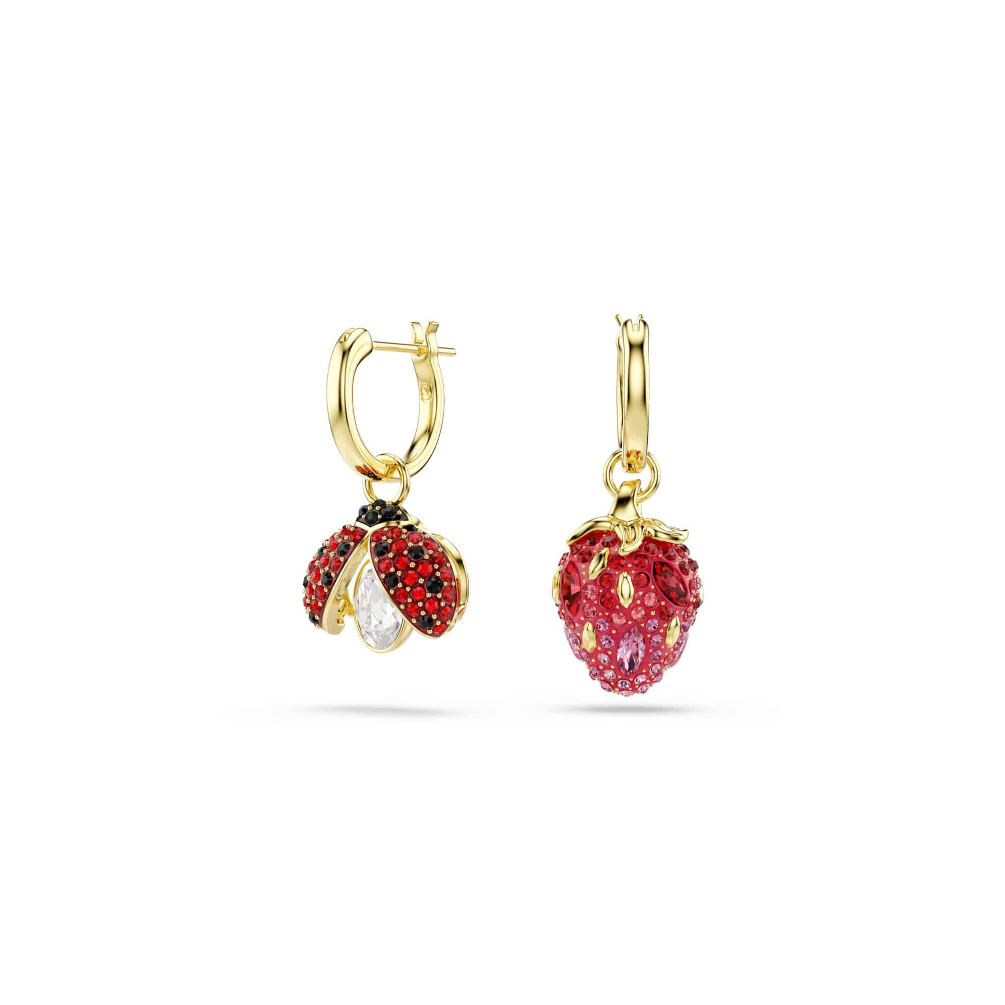 Swarovski Idyllia Drop Earrings, Set (3), Ladybug, Clover