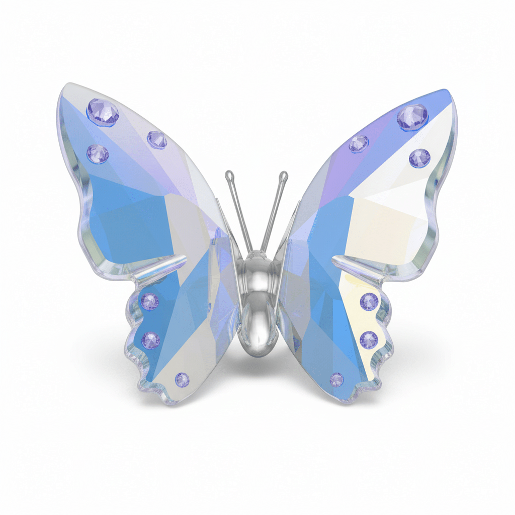 Swarovski Ariana Grande x Butterfly jewelry featuring a sparkling butterfly pendant with crystal accents and intricate detailing.