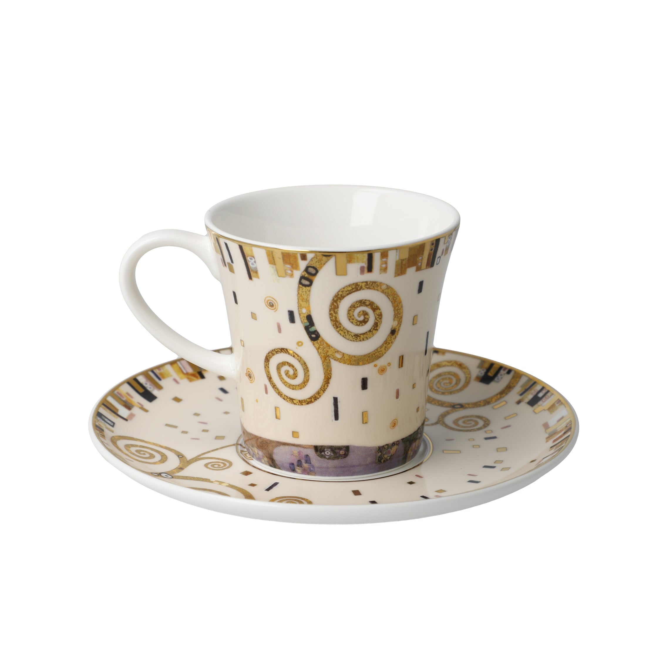 Goebel Klimt espresso cup featuring intricate art design, perfect for coffee or display, with detailed decorative pattern.