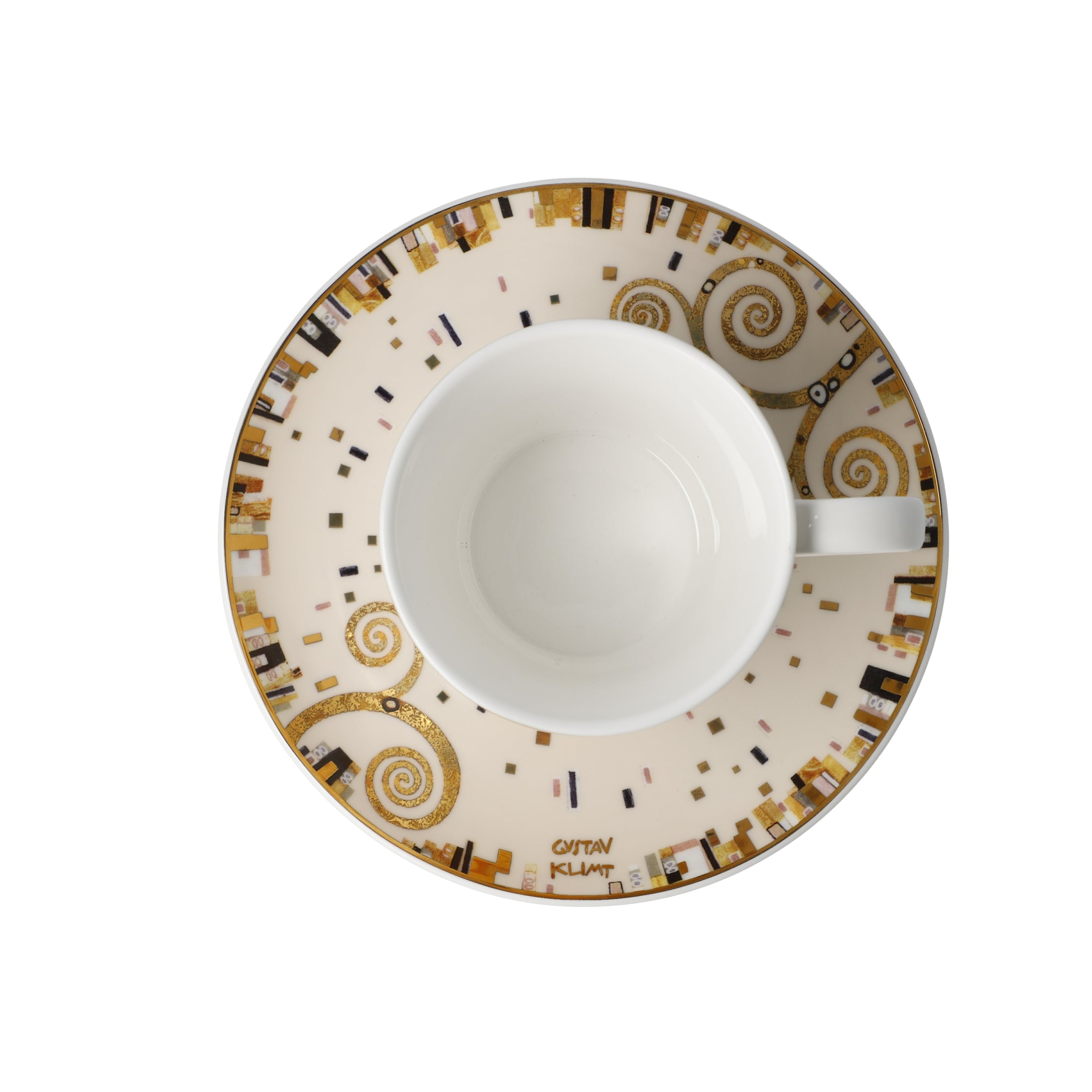 Goebel Klimt Espresso Cup with intricate floral and gold accents, featuring elegant ceramic design for coffee or espresso.
