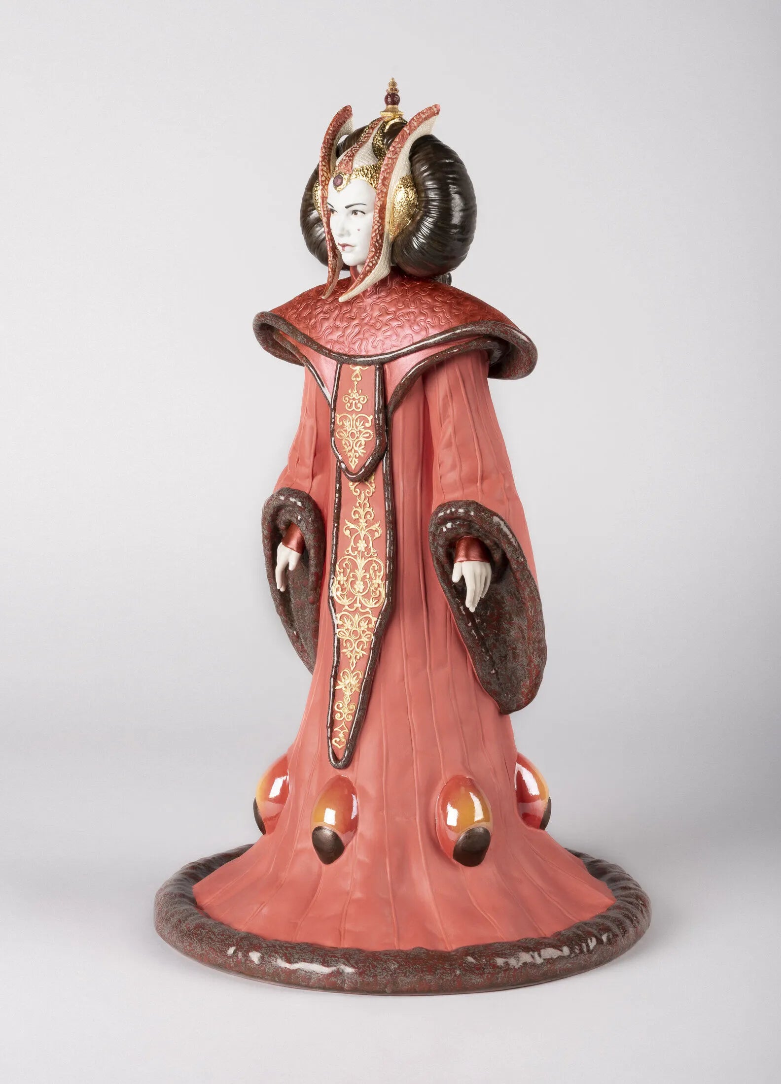 Lladro Queen Amidala™ sculpture in the throne room, limited edition collectible art figurine with intricate detailing.