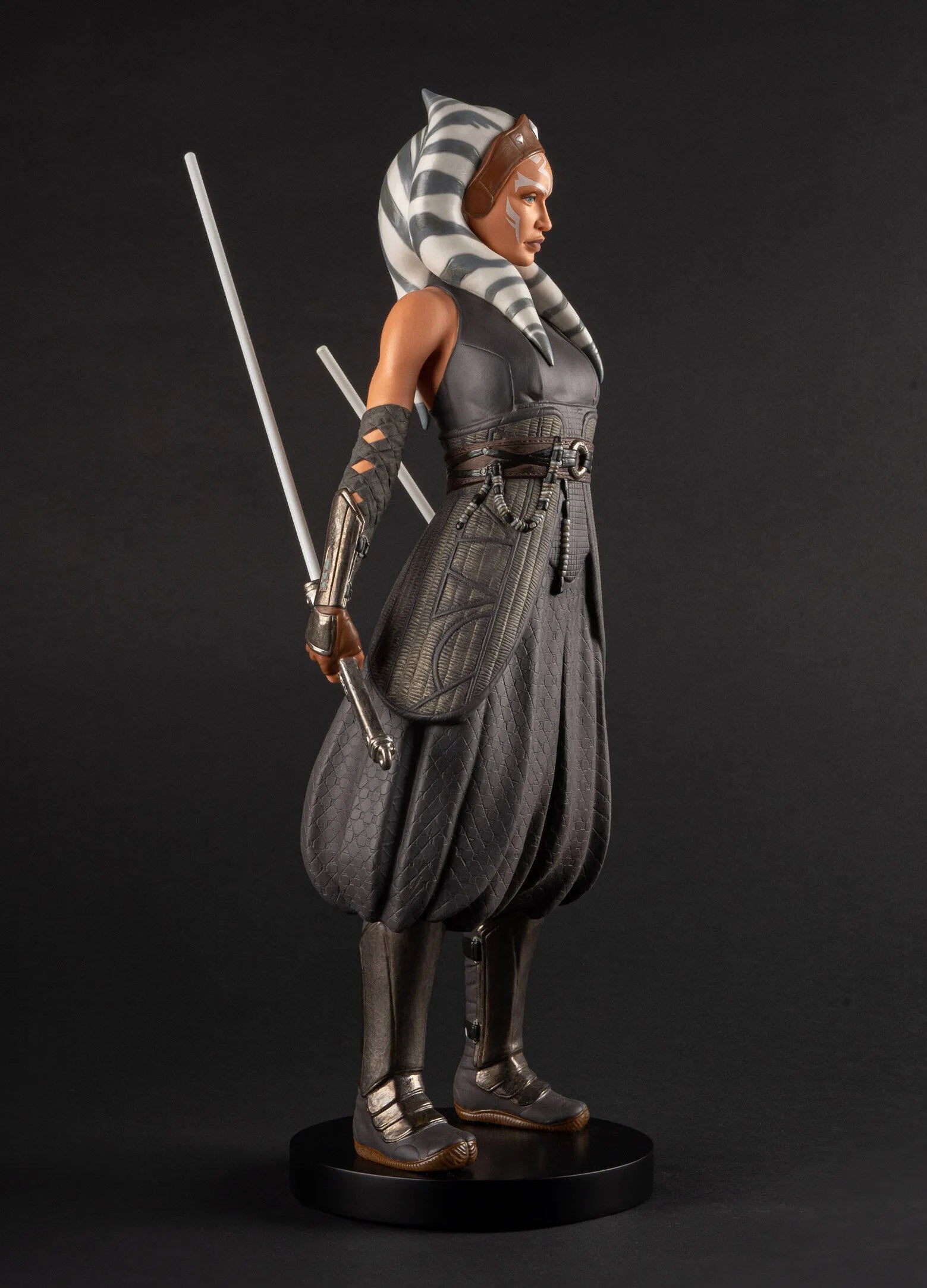 Lladro Ahsoka Tano limited edition sculpture featuring detailed porcelain craftsmanship of the Star Wars character.