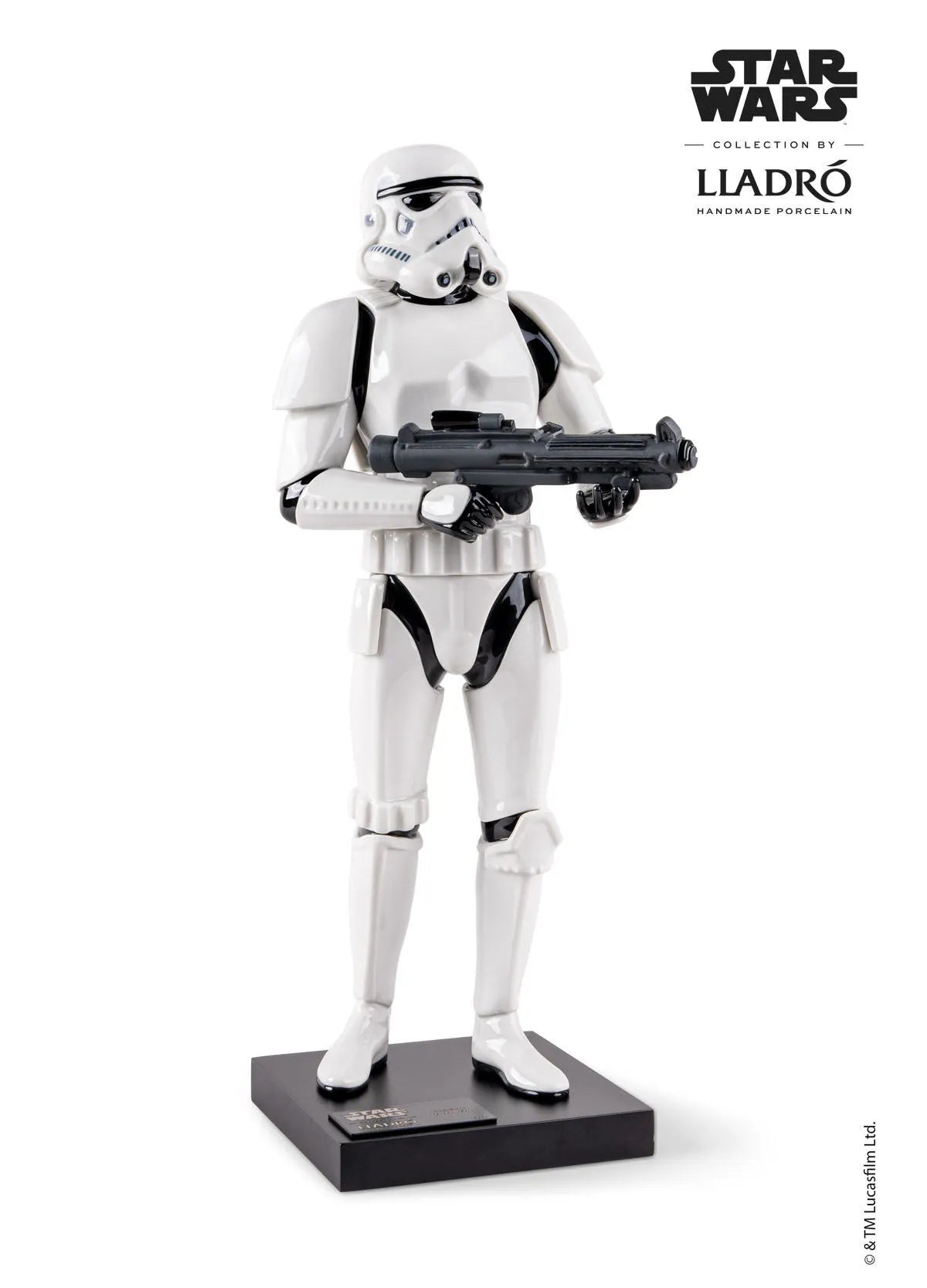 Lladro Stormtrooper™ Sculpture, limited edition collectible figure with detailed white ceramic design and iconic Star Wars style.