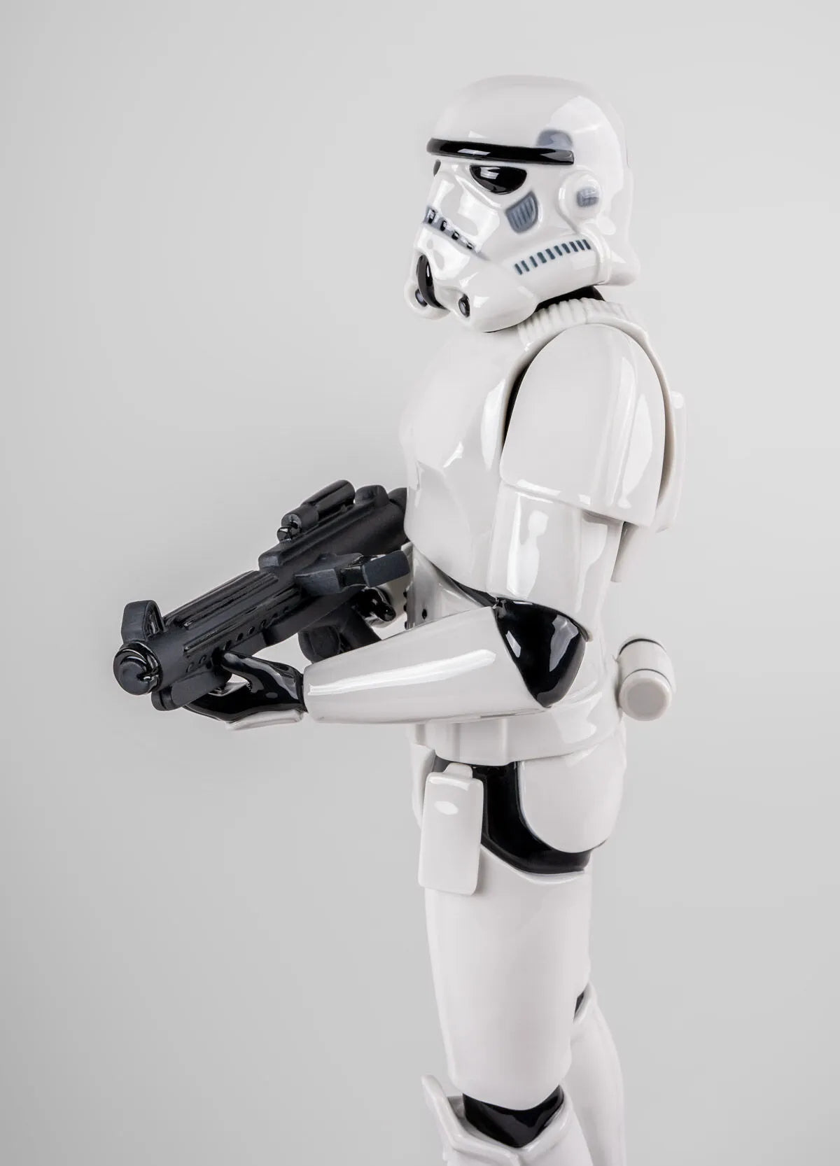 Lladro Stormtrooper™ sculpture, limited edition collectible figure, featuring detailed white ceramic design and iconic Star Wars armor.