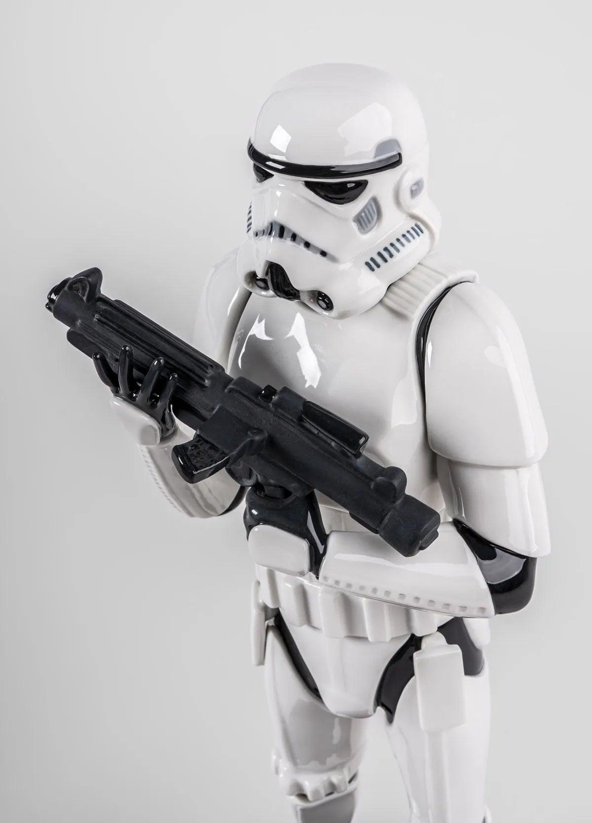 Limited edition Lladro Stormtrooper™ (version 2) sculpture, detailed ceramic figure with a white armor design.