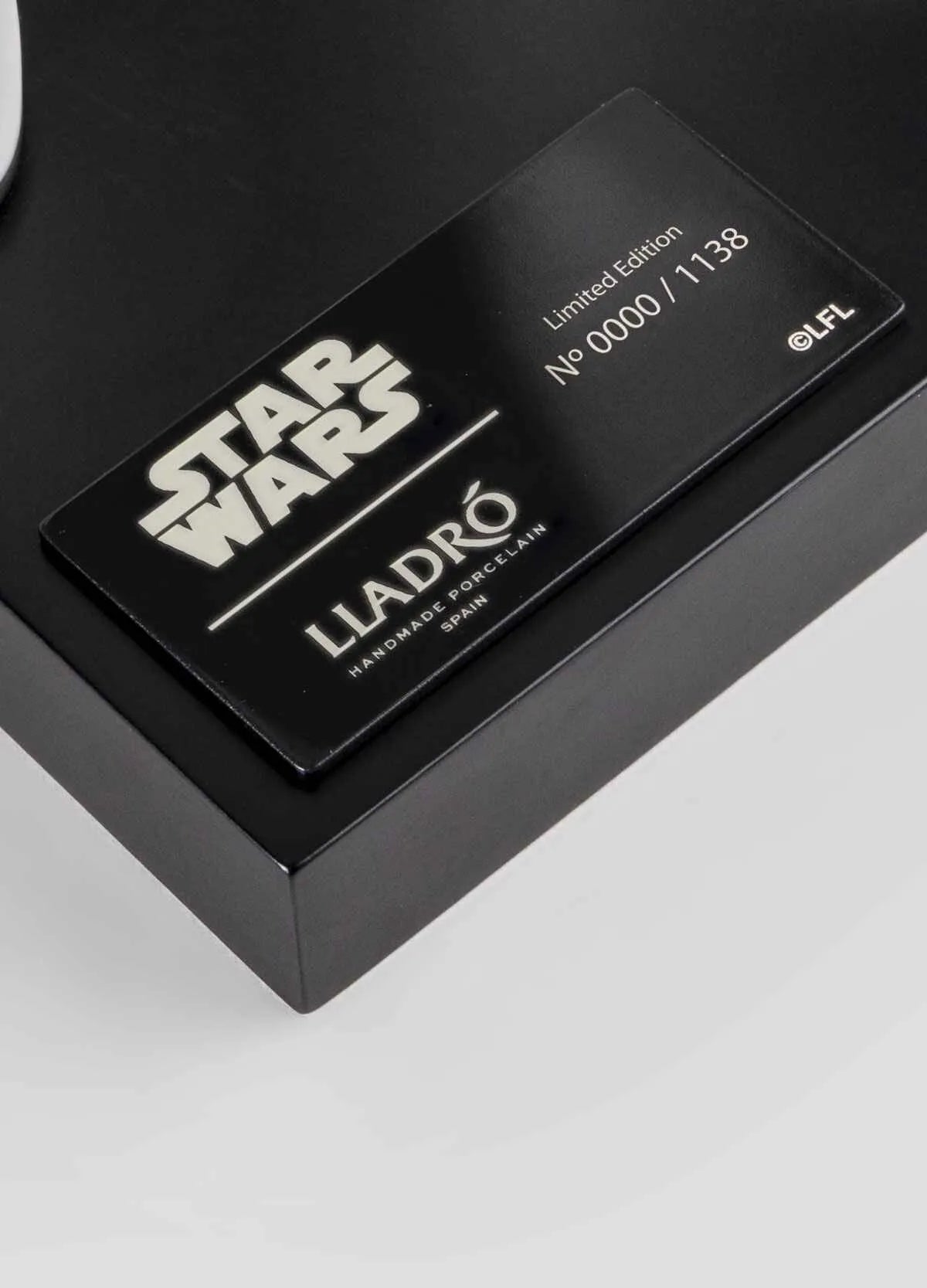 Limited edition Lladro Stormtrooper™ (version 2) sculpture, detailed ceramic figure with white armor and black accents.