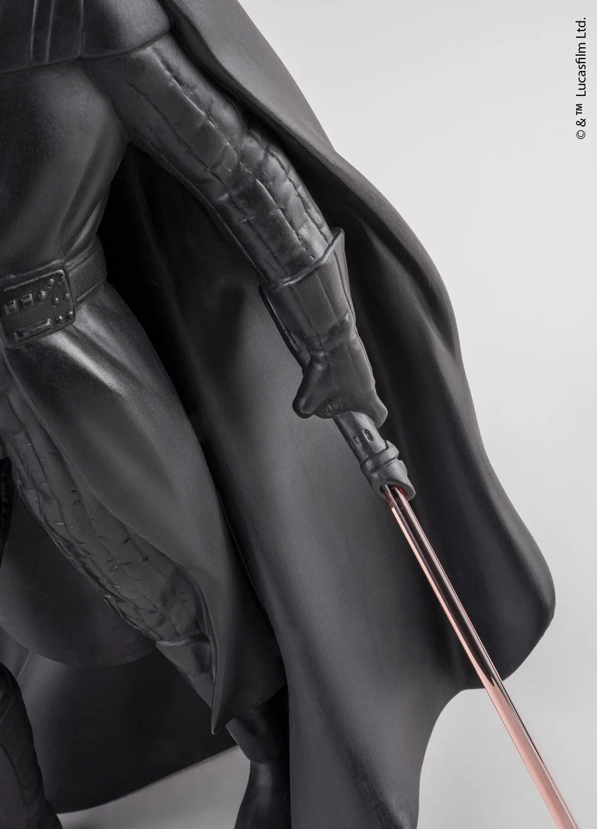 Lladro Darth Vader™ black sculpture featuring detailed craftsmanship and a sleek, modern design for Star Wars collectors.