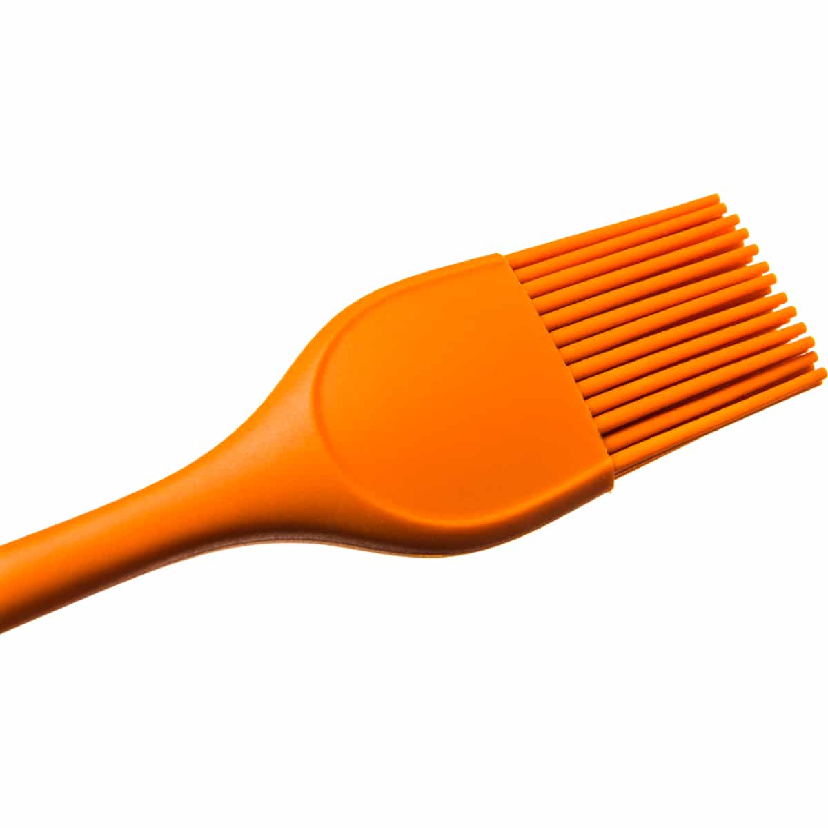 Traeger silicone basting brush with black handle and flexible silicone bristles for grilling and cooking.