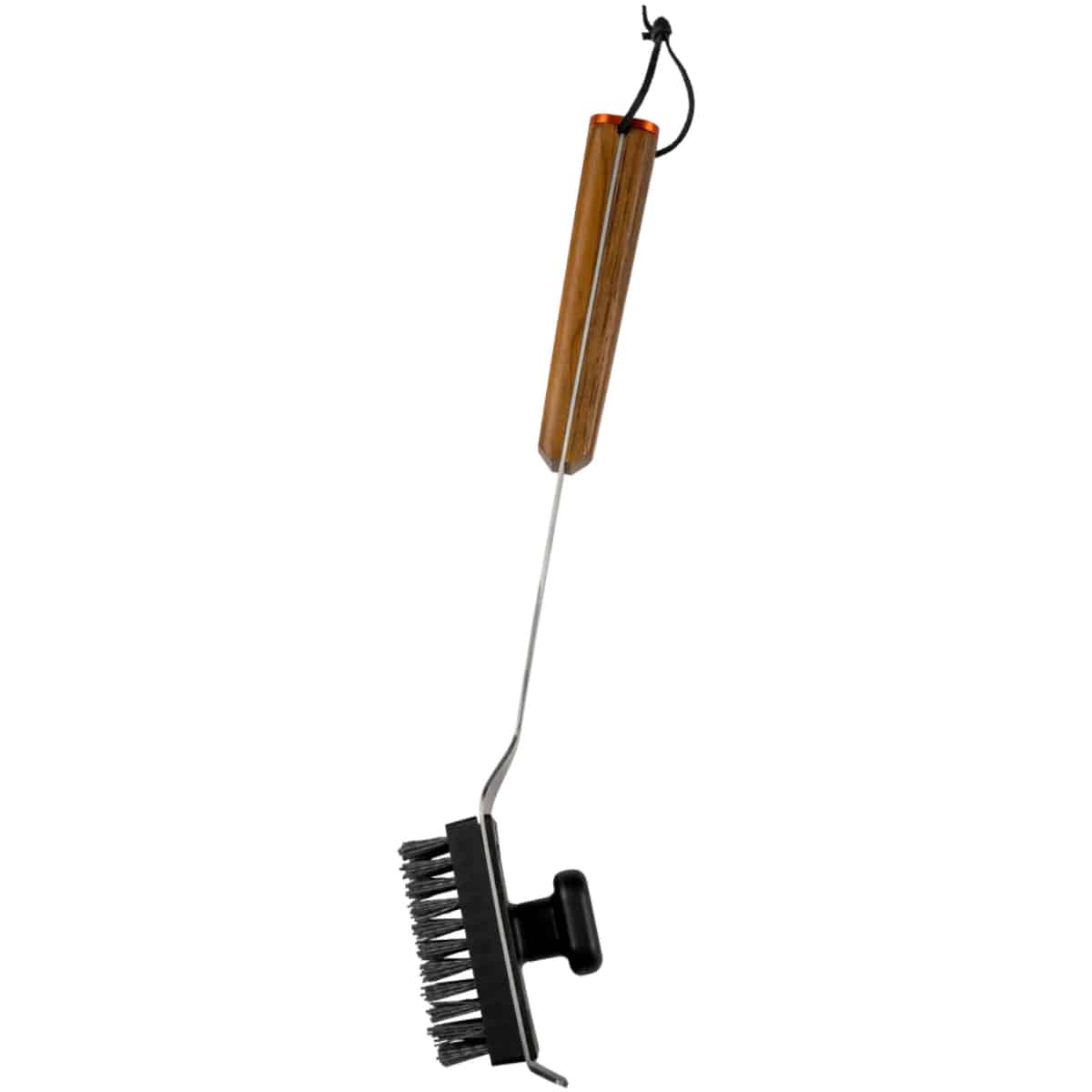 Traeger BBQ cleaning brush with sturdy bristles for grilling grate and surface cleaning, designed for efficient barbecue maintenance.