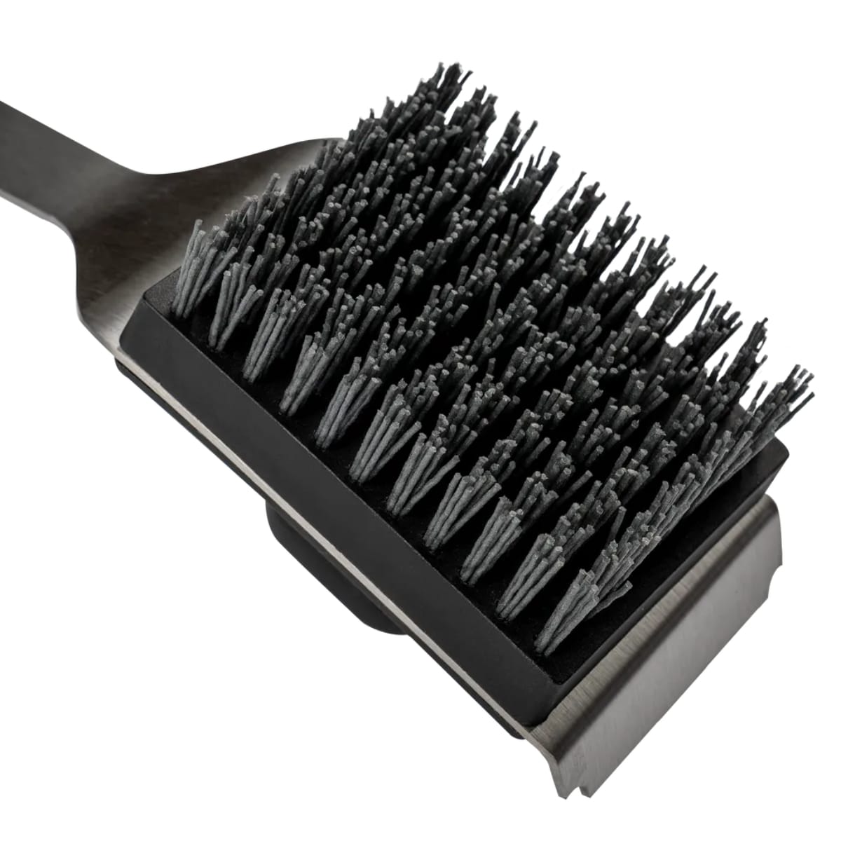 Traeger BBQ cleaning brush with sturdy bristles and ergonomic handle for grilling grill maintenance and easy cleaning.