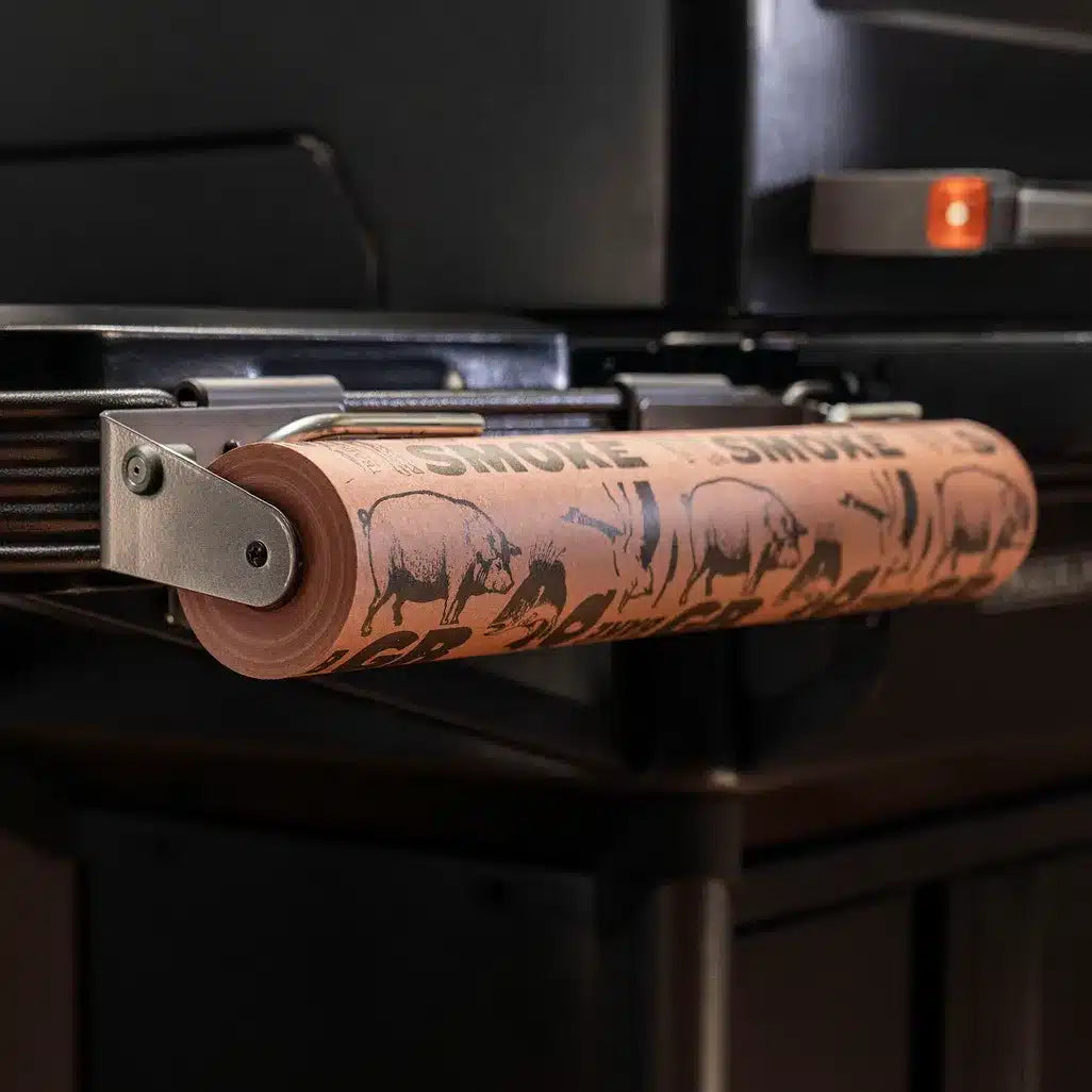 Spilhaus Treager P.A.L. POP-AND-LOCK™ Roll Rack holding barbecue tools and accessories for organized grilling storage